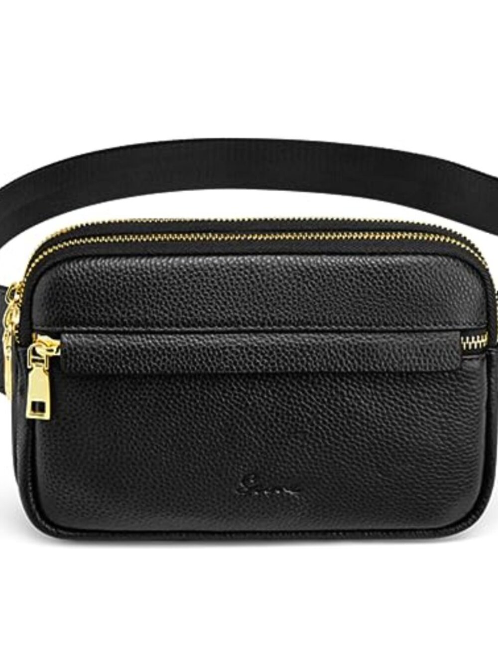 Genuine Leather RFID Blocking Fanny Pack Crossbody Waist Bag Sling H